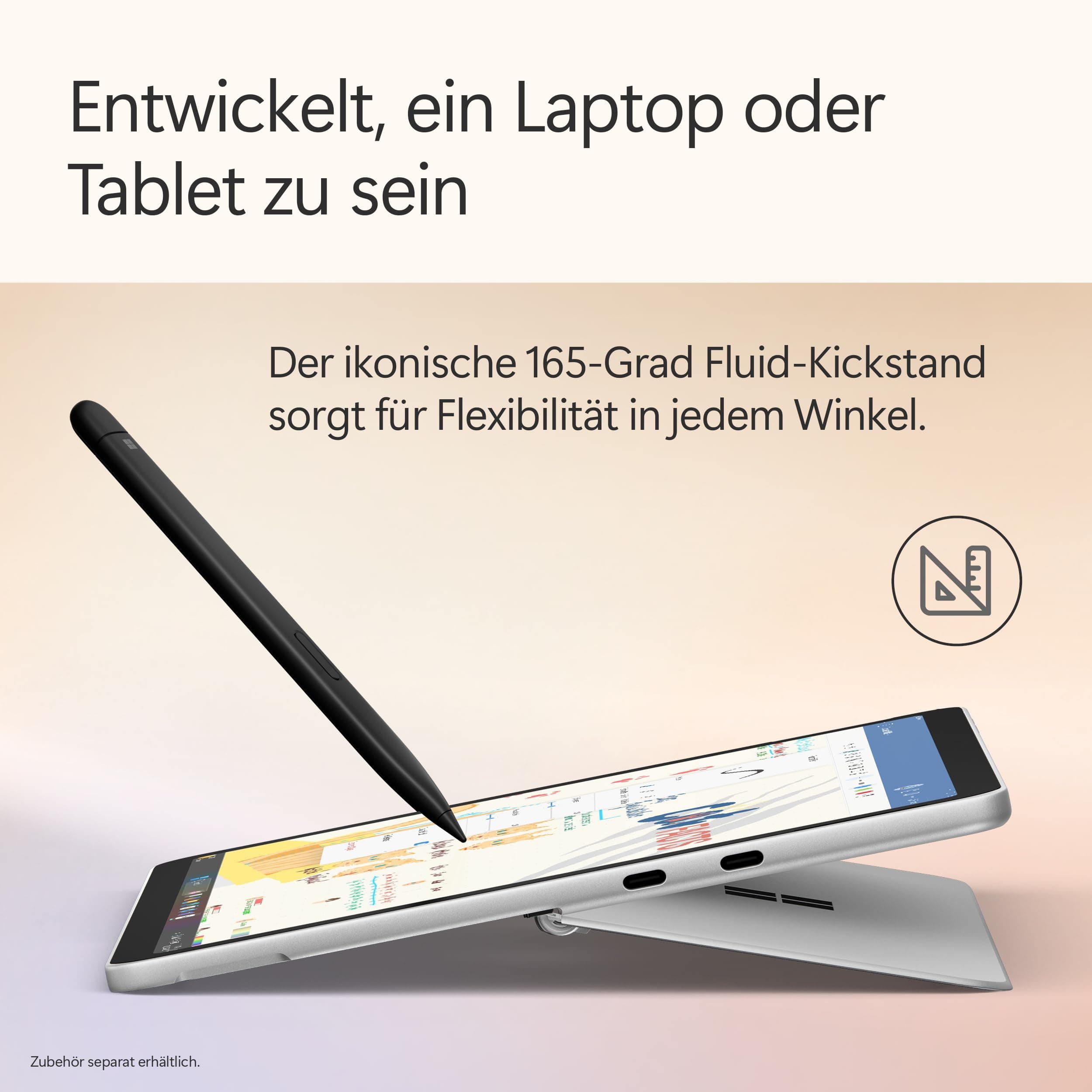 Microsoft Surface Pro | Copilot+ PC | 12” LCD Touchscreen | Snapdragon® X Plus | 16GB RAM | 512GB Speicher | Neuestes Modell | Platin Snapdragon X Plus (8-Kern) | 12'' LCD Touchscreen 16GB RAM | 512GB Speicher Platin Bild 8