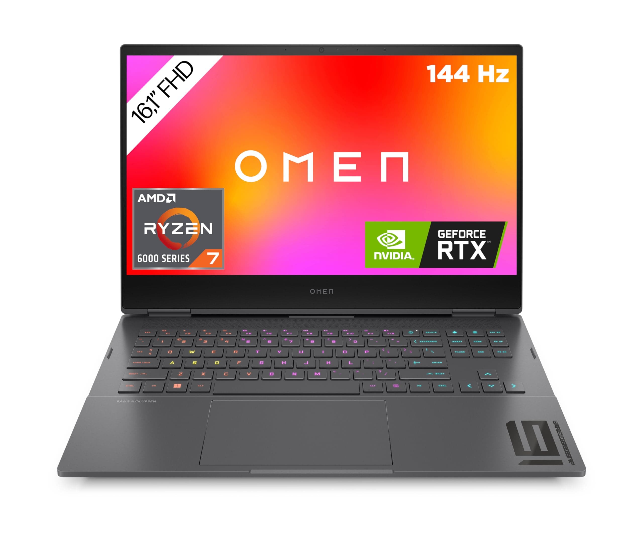 OMEN Gaming Laptop | 16,1" FHD IPS 144Hz Display | AMD Ryzen 7 6800H | 16 GB DDR5 RAM | 512 GB SSD | NVIDIA GeForce RTX 3070Ti | Windows 11 | 4-Zonen QWERTZ Tastatur mit RGB Beleuchtung | Mica Silver AMD Ryzen 7 6800H NVIDIA GeForce RTX 3070Ti FHD Display 144 Hz