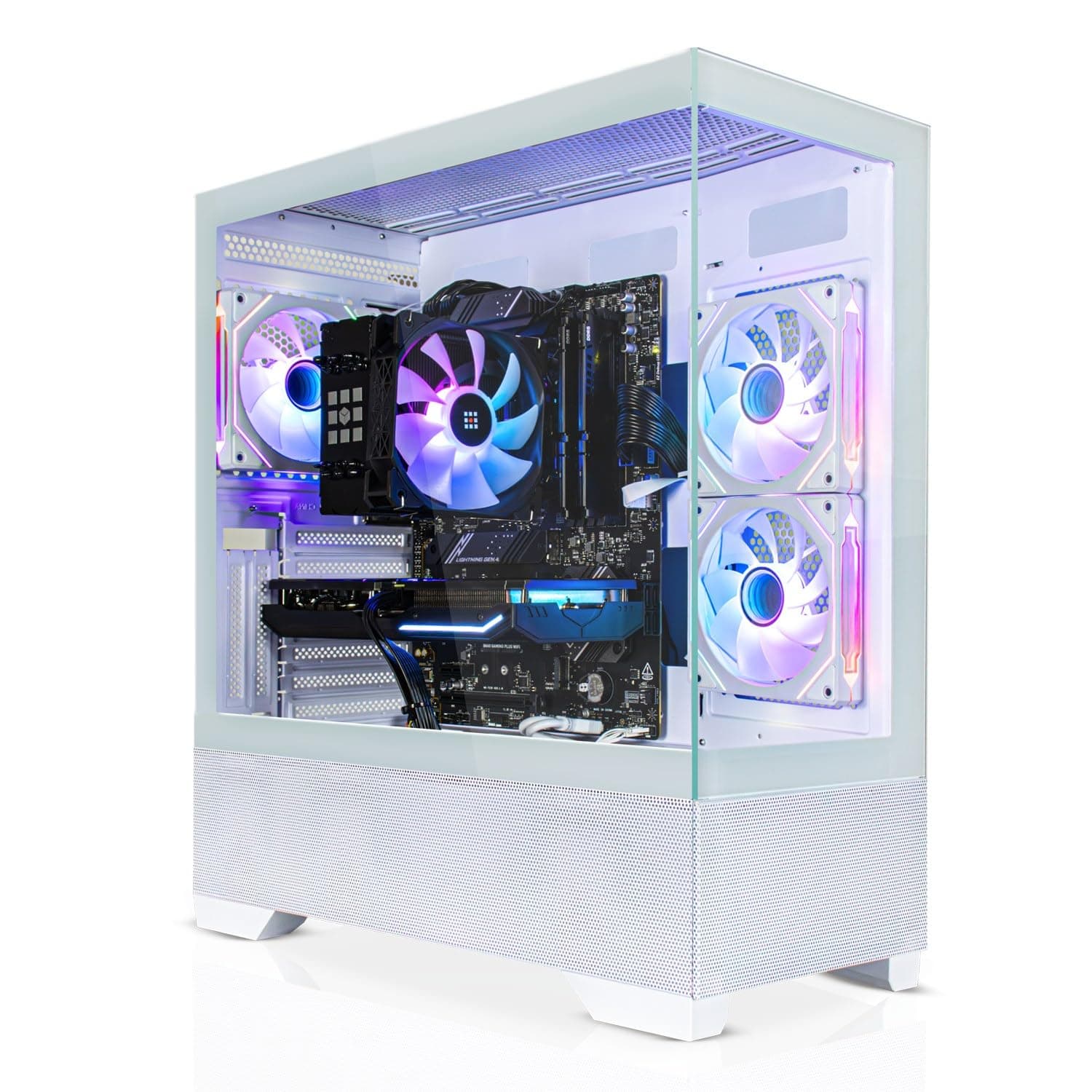 SYSTEMTREFF Basic Gaming PC weiß Intel Core i5-12600K 6x4.9GHz | Nvidia RTX 3050 6GB | 512GB M.2 NVMe | 16GB DDR4 RAM | Windows 11 | Desktop Computer Rechner für Gamer, Zocker & Streamer