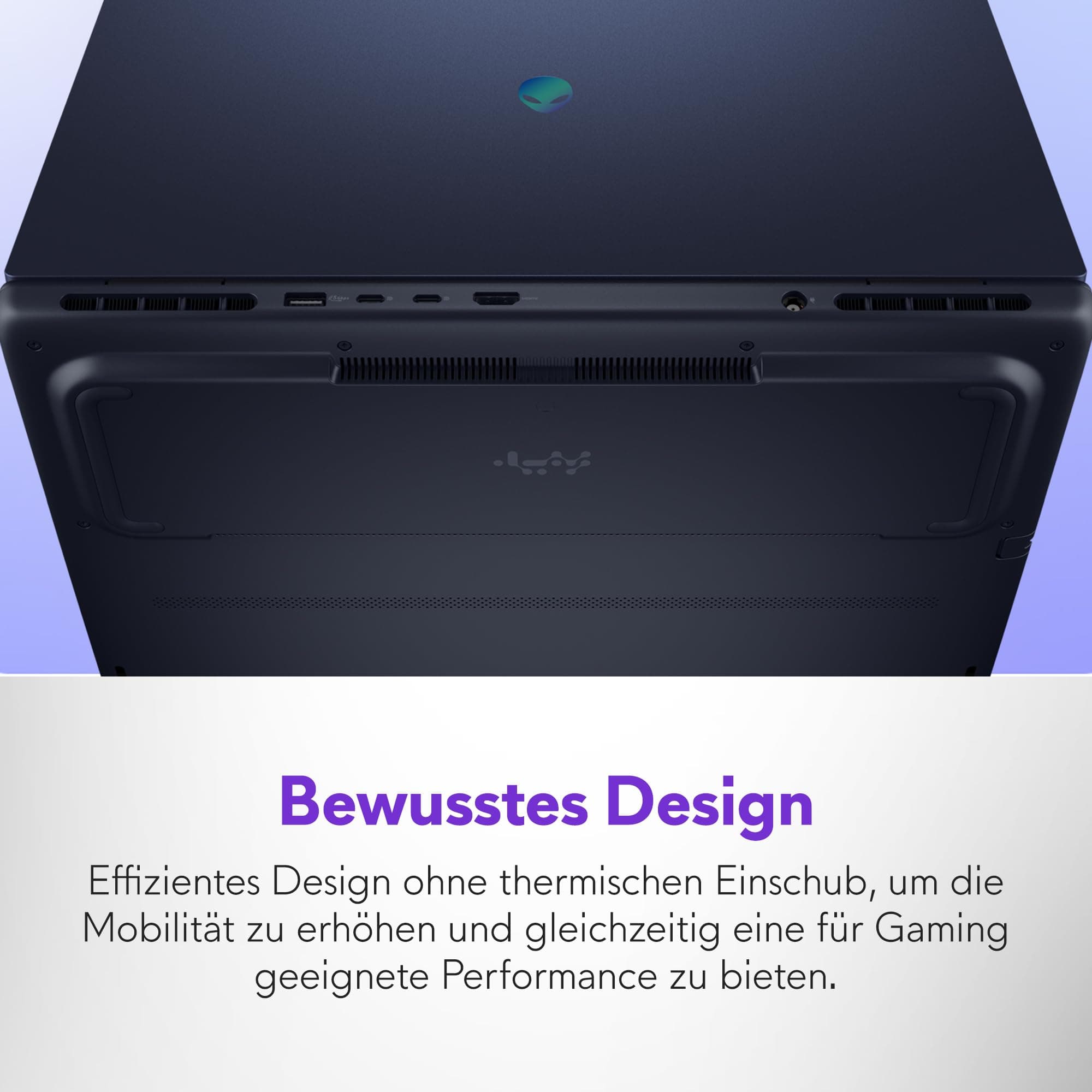 Alienware 16 Aurora Gaming Laptop AC16250 16" WQXGA 120Hz 100% sRGB Display, Intel 7 240H, NVIDIA GeForce RTX 5060, 16GB RAM, 1TB SSD, 3 Monate Game Pass, W11 Home, QWERTZ-Tastatur - 1 Jahr Garantie Intel Core 7-240H Series 2 (10 cores, up to 5.2 GHz P-Core Turbo) 16 GB 1 TB Dediziert Bild 2