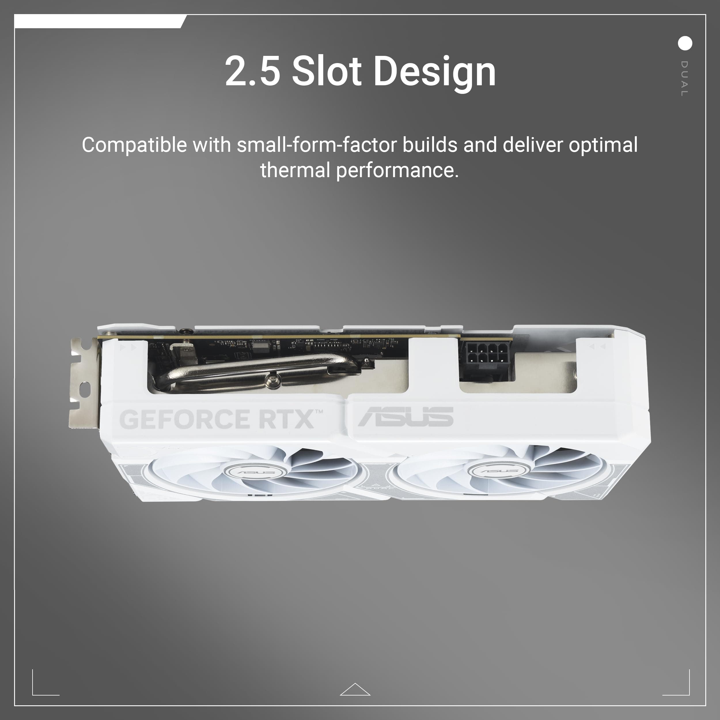 ASUS Dual GeForce RTX 5060 Ti 16GB OC Edition GDDR7 White Gaming Grafikkarte (Nvidia Blackwell FP4 und DLSS 4, 2,5-Slot, PCIE 5.0, 1x HDMI 2.1b, 3X DisplayPort 2.1b, Weiß, DUAL-RTX5060TI-O16G-WHITE) Bild 3