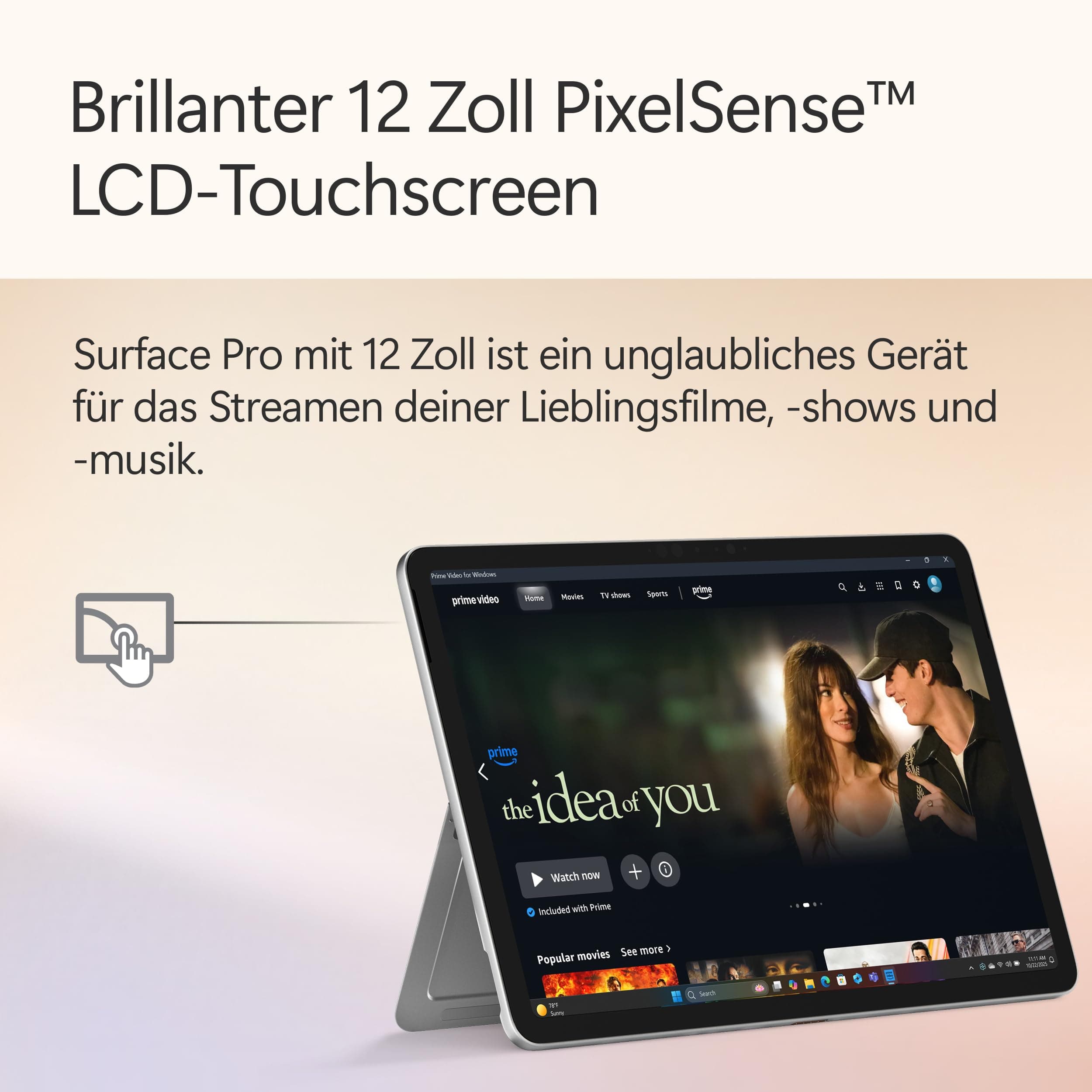 Microsoft Surface Pro | Copilot+ PC | 12” LCD Touchscreen | Snapdragon® X Plus | 16GB RAM | 512GB Speicher | Neuestes Modell | Platin Snapdragon X Plus (8-Kern) | 12'' LCD Touchscreen 16GB RAM | 512GB Speicher Platin Bild 4