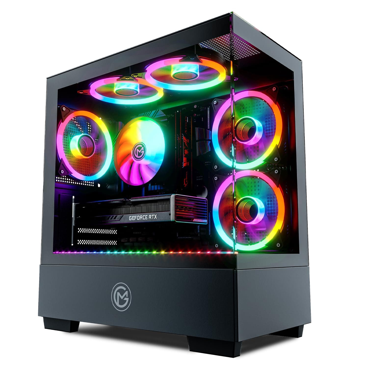 GameMachines Evolv - Gaming PC - AMD Ryzen 7 5700X - AMD Radeon RX 9070 16GB - 1TB SSD - 32GB DDR4 - WLAN - Win 11 Pro RX 9070 + 32GB RAM Schwarz