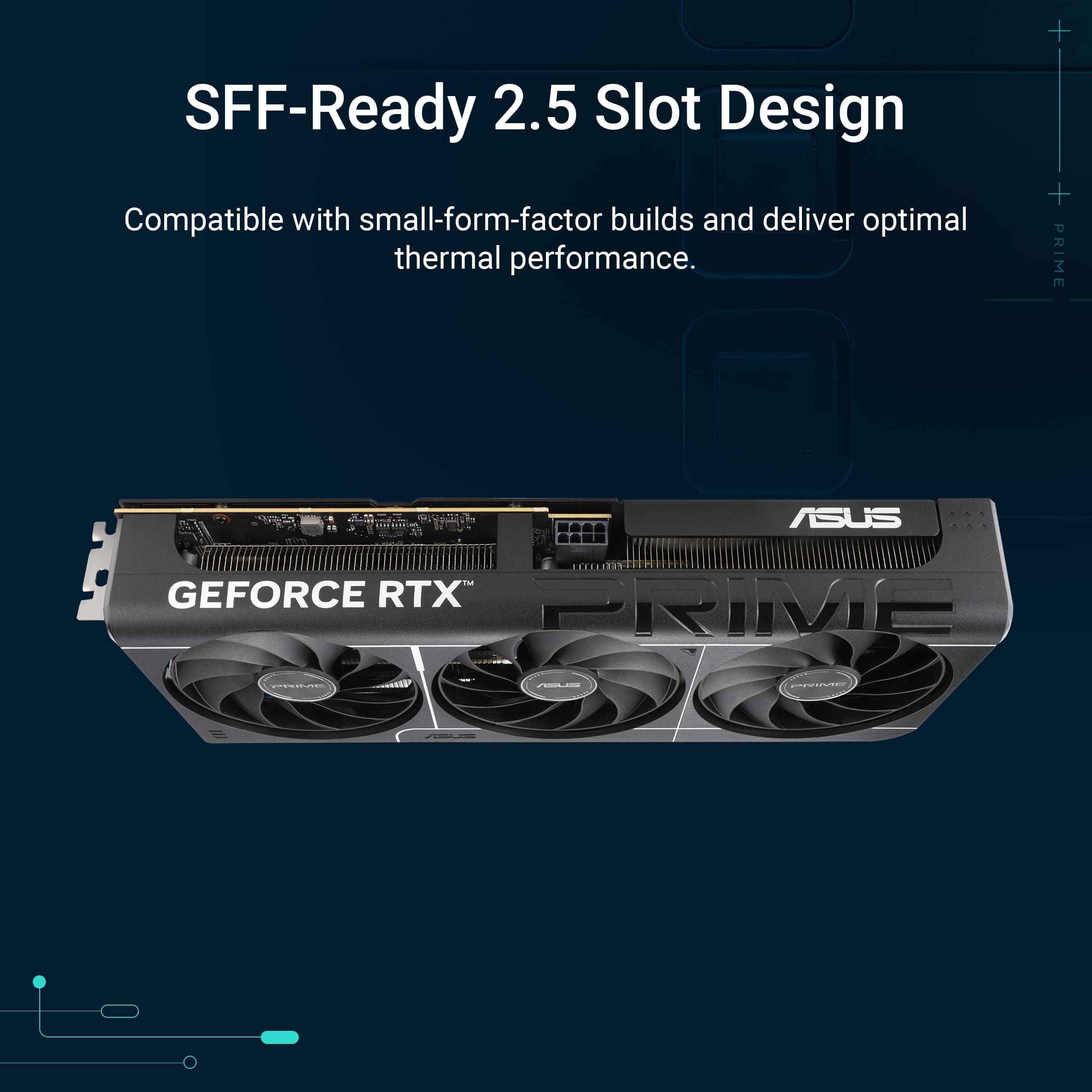 ASUS Prime GeForce RTX 5060 Ti 8GB GDDR7 OC Edition Gaming Grafikkarte (Nvidia GeForce RTX5060Ti DLSS 4, 2,5-Slot Design, PCIe 5.0, 3X DisplayPort 2.1b, 1x HDMI 2.1b) Bild 3