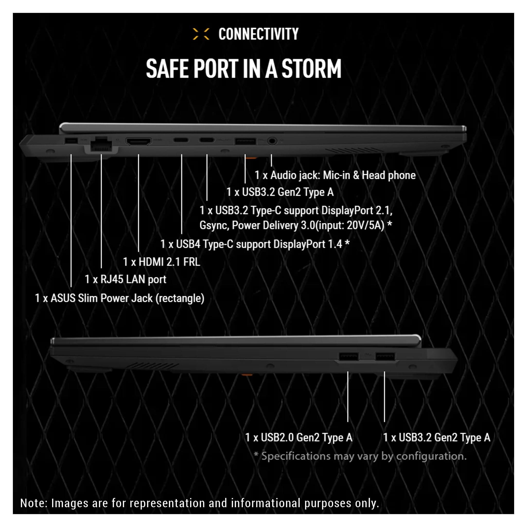 ASUS TUF A16 Copilot+ Gaming Laptop, AMD Ryzen AI 9 270, 32 GB DDR5 RAM, 2 TB PCle SSD, 16 Zoll FHD+ (1920x1200) 165Hz Display, NVIDIA G-Force RTX 5070, 1-Zone RGB Tastatur, W11 Pro, Jaegar Gray 32 GB RAM | 2 TB SSD W11 Pro Bild 3