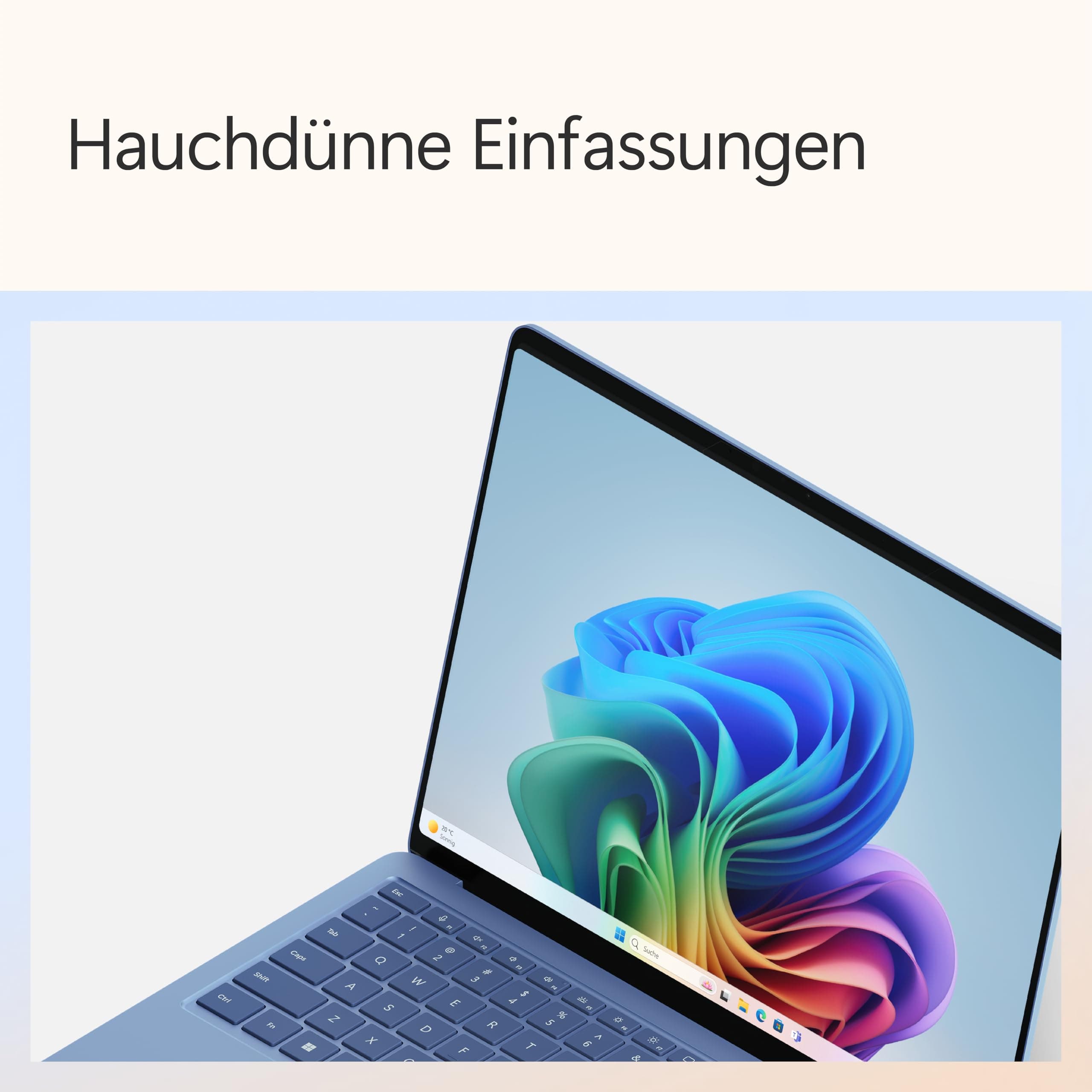 Microsoft Surface Laptop | Copilot+ PC | 13.8” Touchscreen | Snapdragon® X Elite (12 Kerne) | 16GB RAM | 512GB SSD | 7. Edition | Saphirblau Snapdragon® X Elite (12-Kern) 16GB RAM | 512GB Speicher mit Netzteil Saphirblau Bild 5
