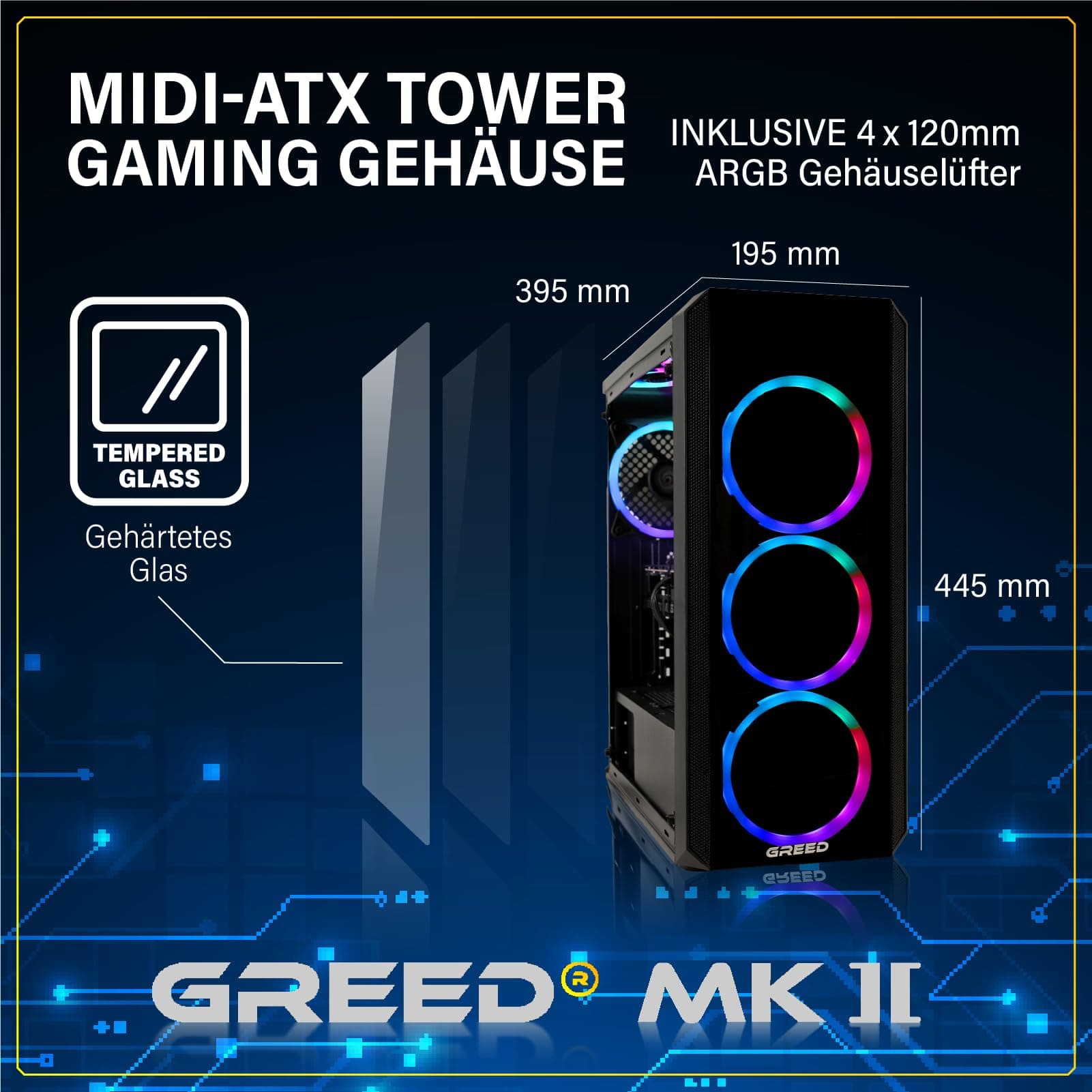 Greed® MK2 - High End Gaming PC - Intel Core i7 12700F & Nvidia Geforce RTX 5060 Ti (8GB) - Ultra Schneller RGB Computer + 4K Raytracing Rechner mit 4,9 GHZ - 16 GB DDR4 RAM - 1TB SSD - WLAN + W11 Pro MK2 | RTX 5060 Ti INTEL 16GB Bild 2