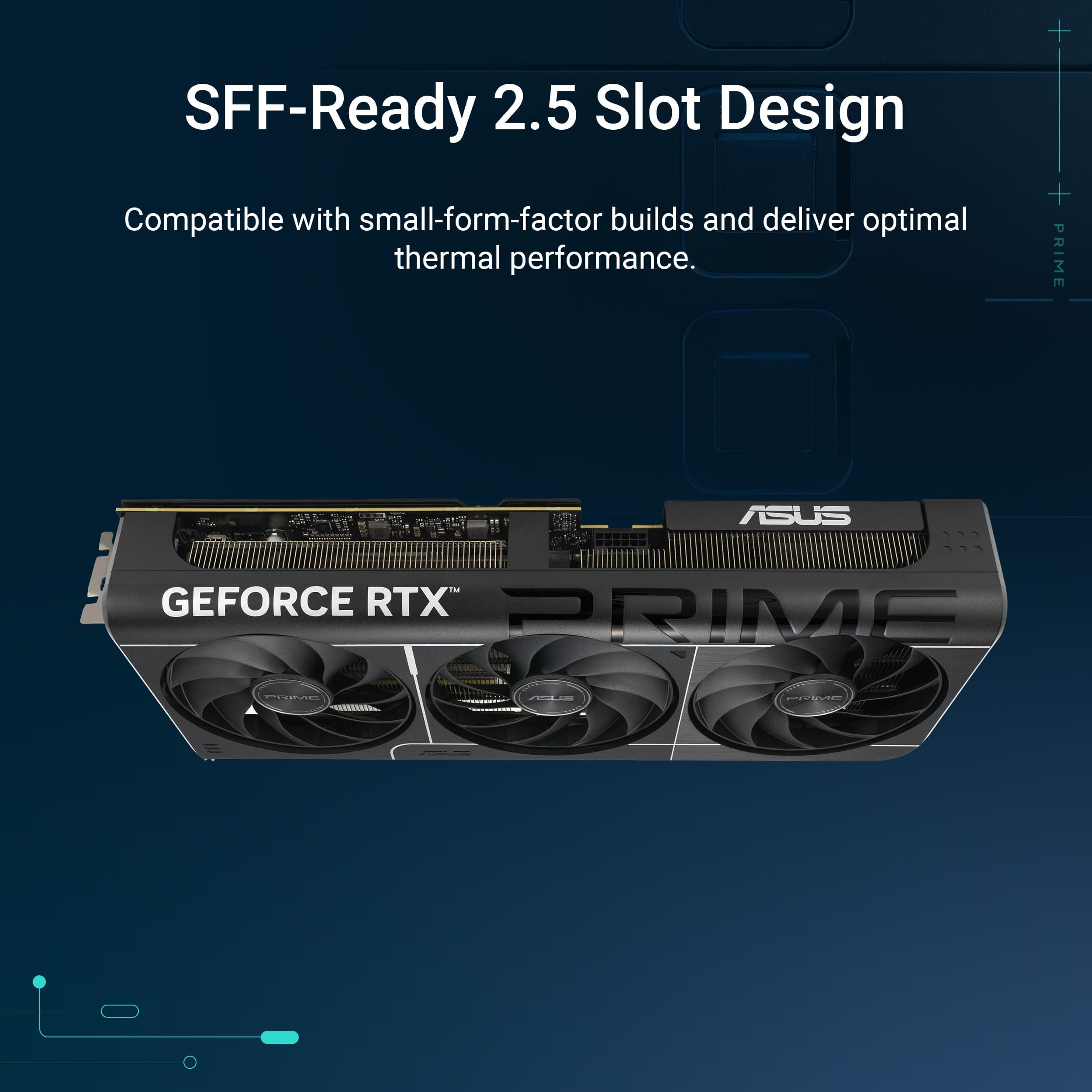 ASUS Prime GeForce RTX 5070 12GB GDDR7 Gaming Grafikkarte (NVIDIA Blackwell Architektur und DLSS 4, 2,5-Slot Design, SSF, PCIe 5.0, 3X DisplayPort 2.1b, 1x HDMI 2.1b, PRIME-RTX5070-12G) Bild 3