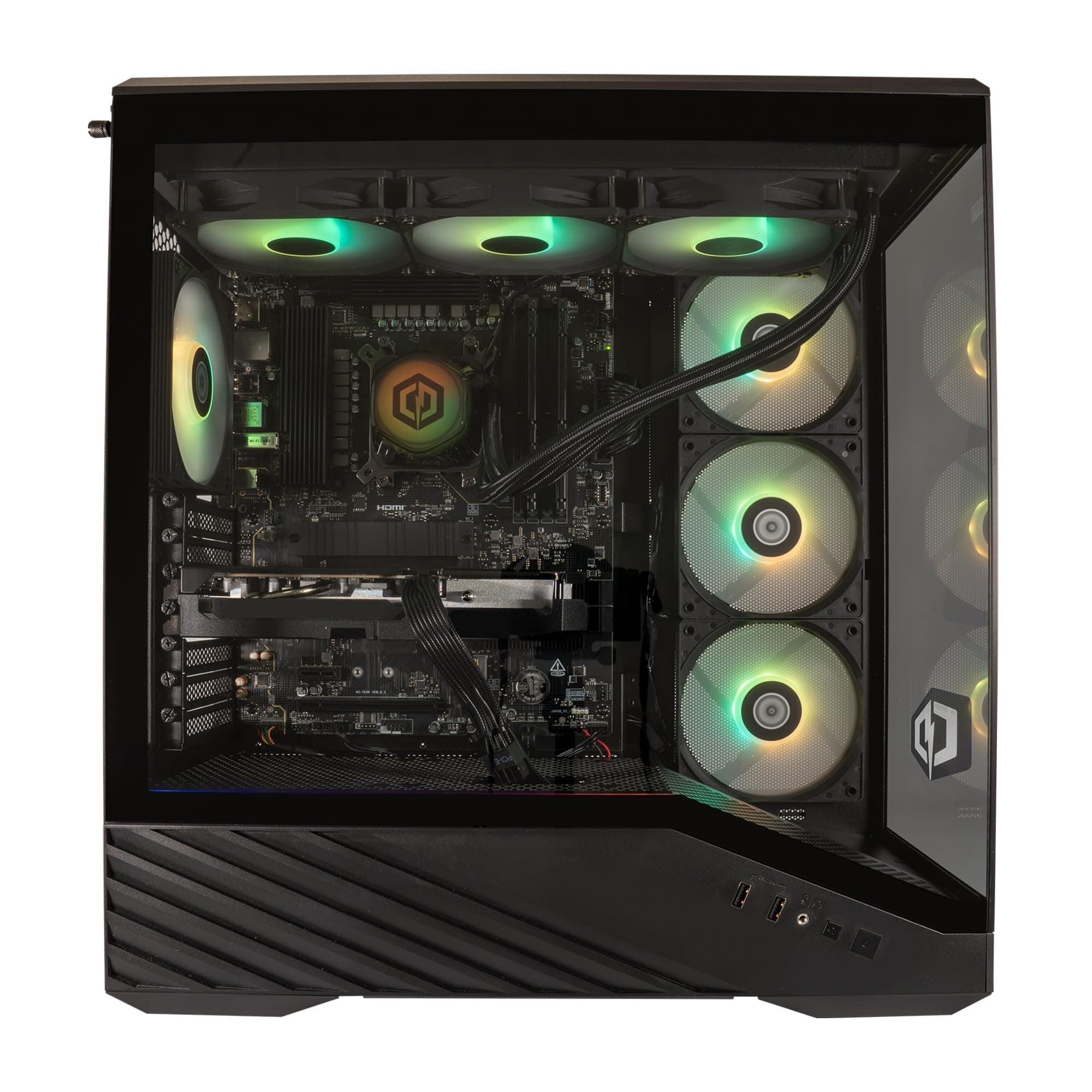 CYBERPOWERPC Luxe Gaming PC - Intel Core i7 12700KF, Nvidia RTX 5070, 32GB RAM, 1TB NVMe SSD, 650W PSU, Windows 11, Liquid Cooling, V100R Intel Core i7 12700KF Nvidia RTX 5070 Bild 5