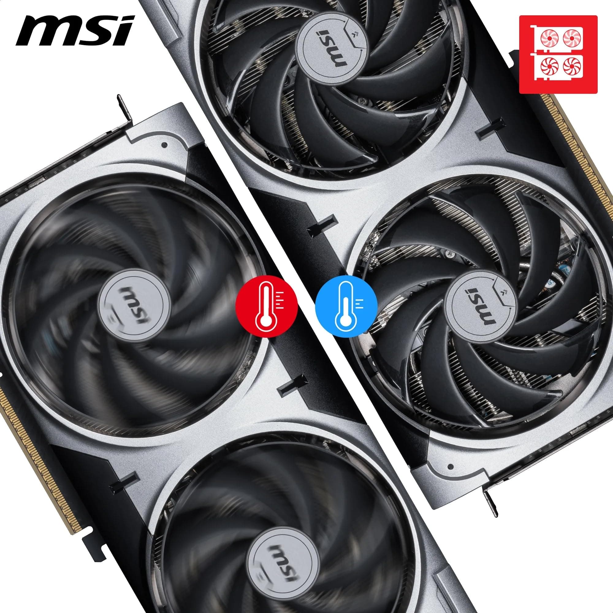 MSI GeForce RTX 5070 12G Ventus 2X OC - 12GB GDDR7 (28Gbps/192-bit), PCIe 5, Boost: 2542 MHz, HDMI 2.1b, DisplayPort 2.1b Bild 5