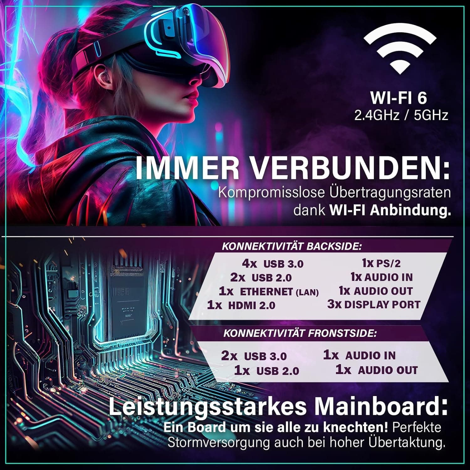 Greed® MK2 Lite - Entry Gaming PC mit Intel Core i5 10400F + Nvidia Geforce RTX 3050 - Ultra Schneller RGB Computer + 4K Raytracing Rechner mit 4,30 GHZ - 32 GB DDR4 RAM - 512 GB SSD - WLAN + W11 Pro MK2 LITE | Entry INTEL 32GB Bild 6