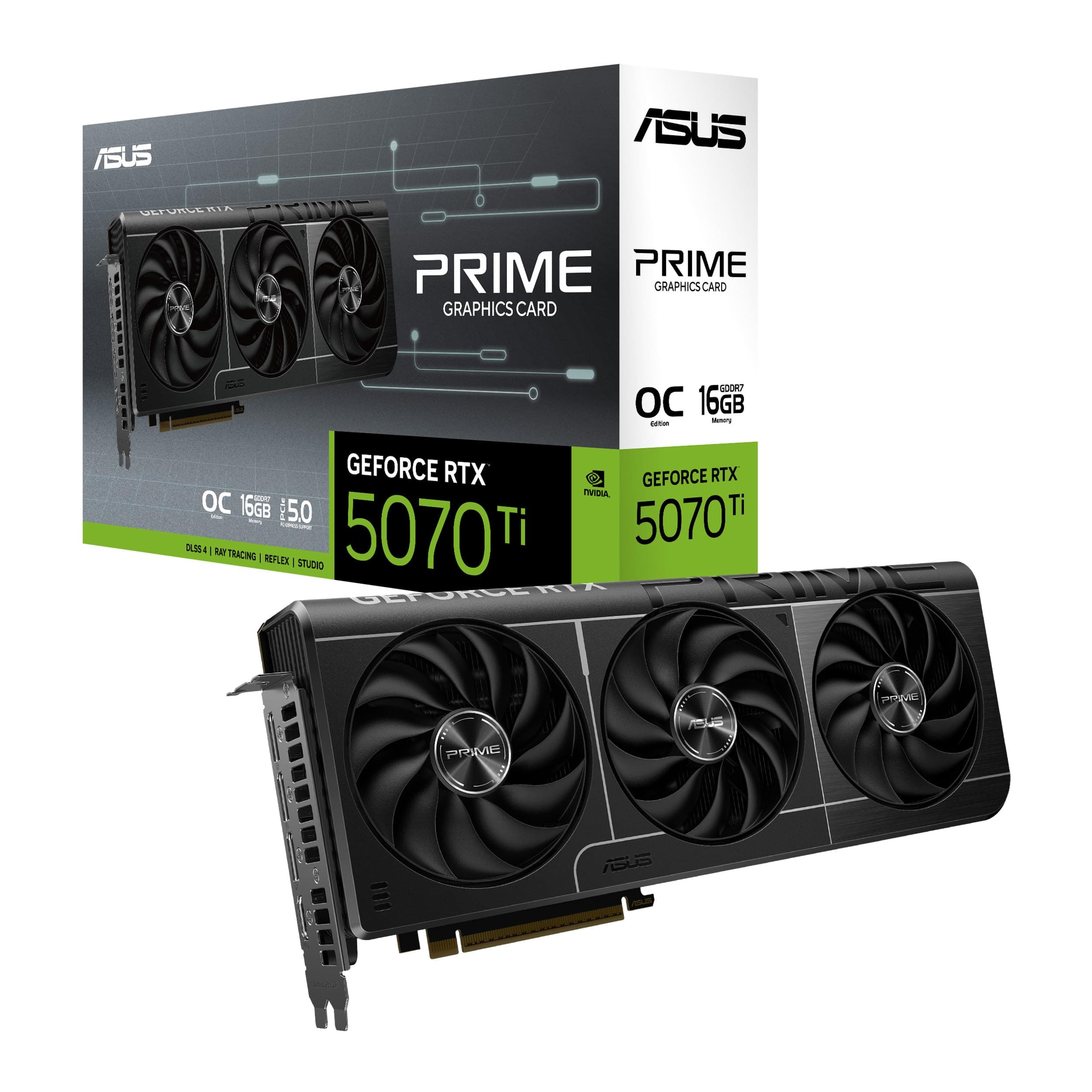 ASUS Prime GeForce RTX 5070 Ti 16GB GDDR7 OC Edition Gaming Grafikkarte (Nvidia GeForce RTX5070 Ti DLSS 4, 2,5-Slot Design, PCIe 5.0, 3X DisplayPort 2.1b, 1x HDMI 2.1b, PRIME-RTX5070TI-O16G) Bild 2
