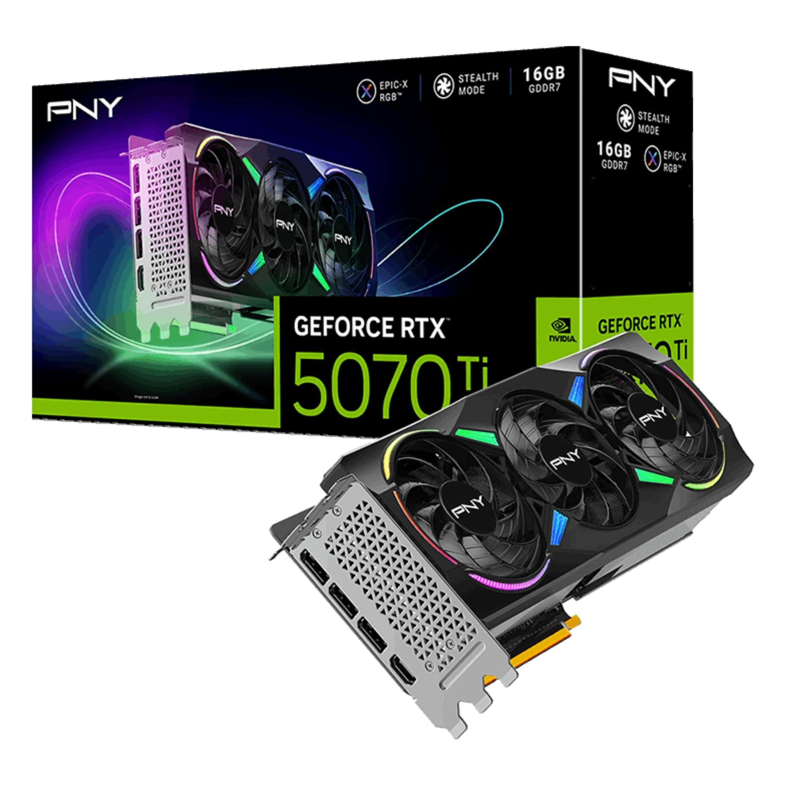 PNY Epic-X Triple GeForce RTX 5070 Ti OC 16GB GDDR7 256Bit HDMI/DP Grafikkarte Bild 2