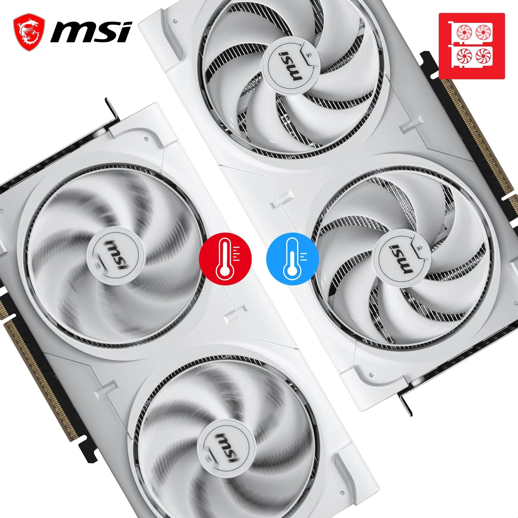 MSI GeForce RTX 5060 Ti 16G Ventus 2X OC White - 16GB GDDR7 (28Gbps/128-bit), PCIe 5, Boost: 2602 MHz, HDMI 2.1b, DisplayPort 2.1b Bild 5