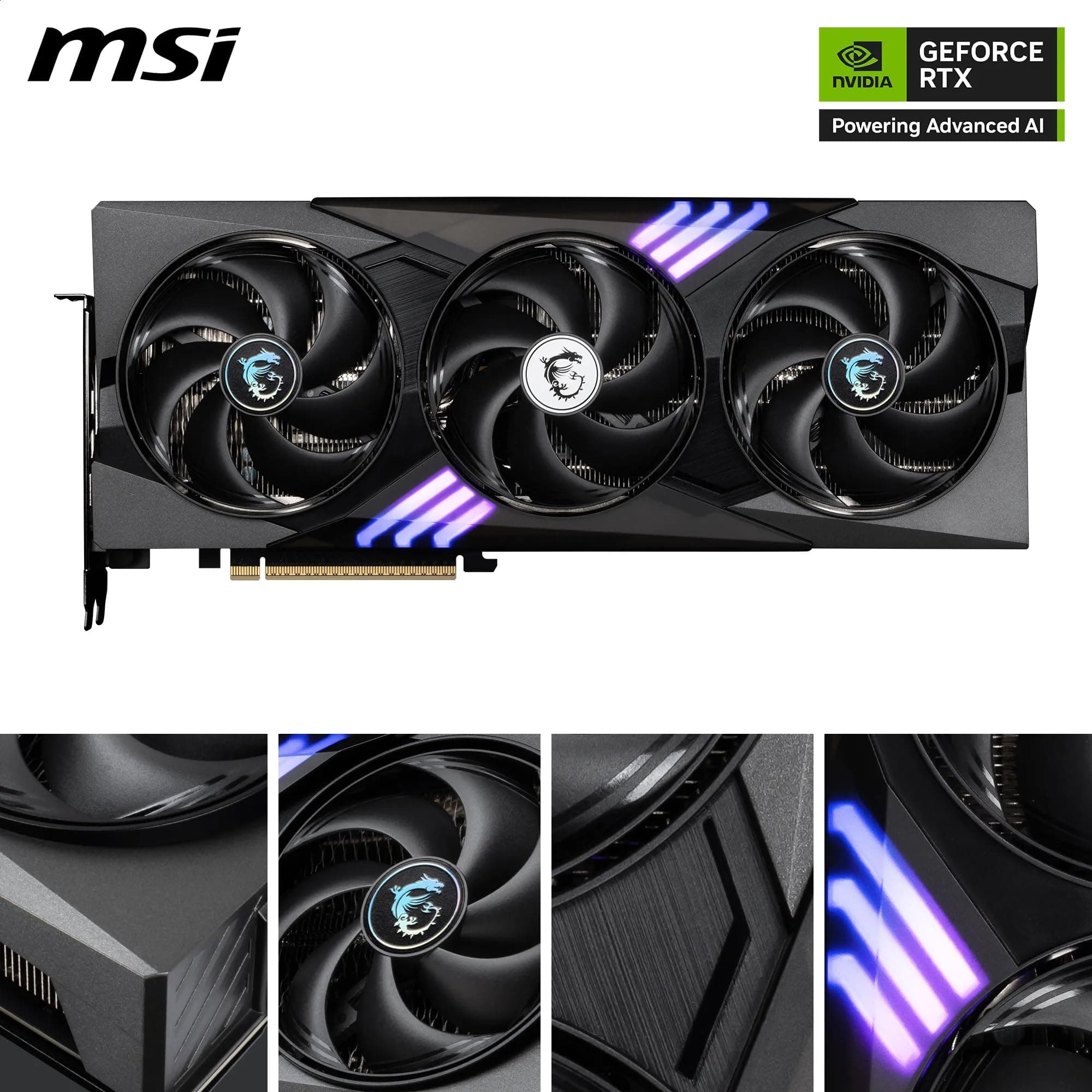 MSI GeForce RTX 5070 12G Gaming Trio OC - 12GB GDDR7 (28Gbps/192-bit), PCIe 5, Boost: 2610 MHz, HDMI 2.1b, DisplayPort 2.1b Bild 3