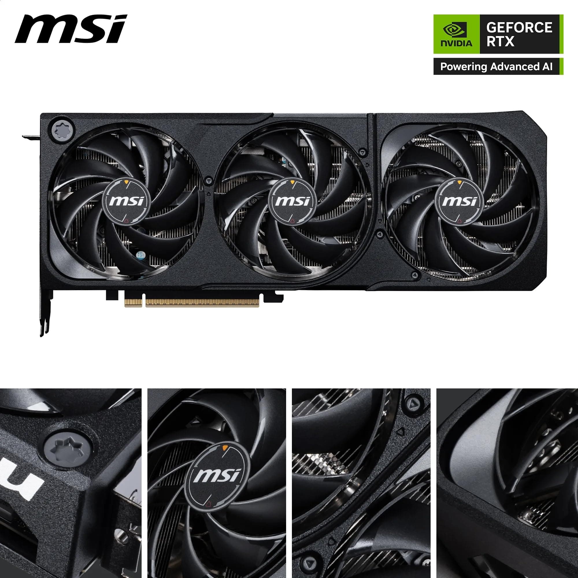 MSI GeForce RTX 5070 Ti 16G Shadow 3X OC — 16GB GDDR7 (28Gbps/256-bit), PCIe 5, Boost: 2482 MHz, HDMI 2.1b, DisplayPort 2.1b Bild 3