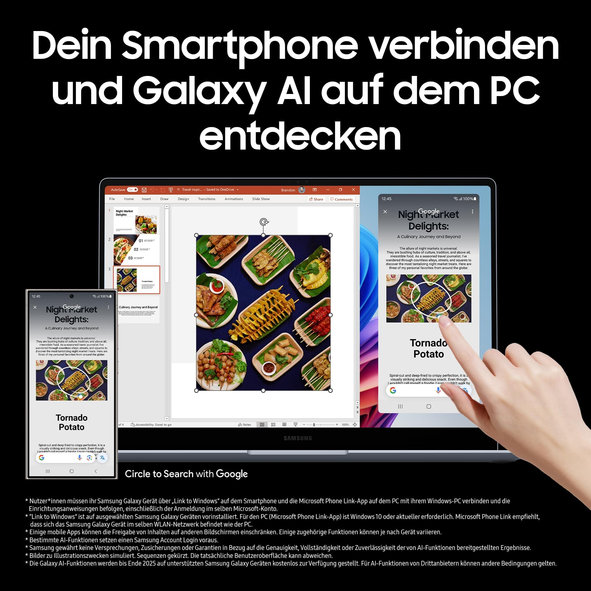 Samsung Galaxy Book4 Edge Galaxy AI-Laptop, 14-Zoll-Display, 16GB RAM, Snapdragon X Elite Prozessor, Notebook 512GB Speicher, Copilot+ PC, Sapphire Blue, 3 Jahre Herstellergarantie 14 Zoll 512 GB Bild 5