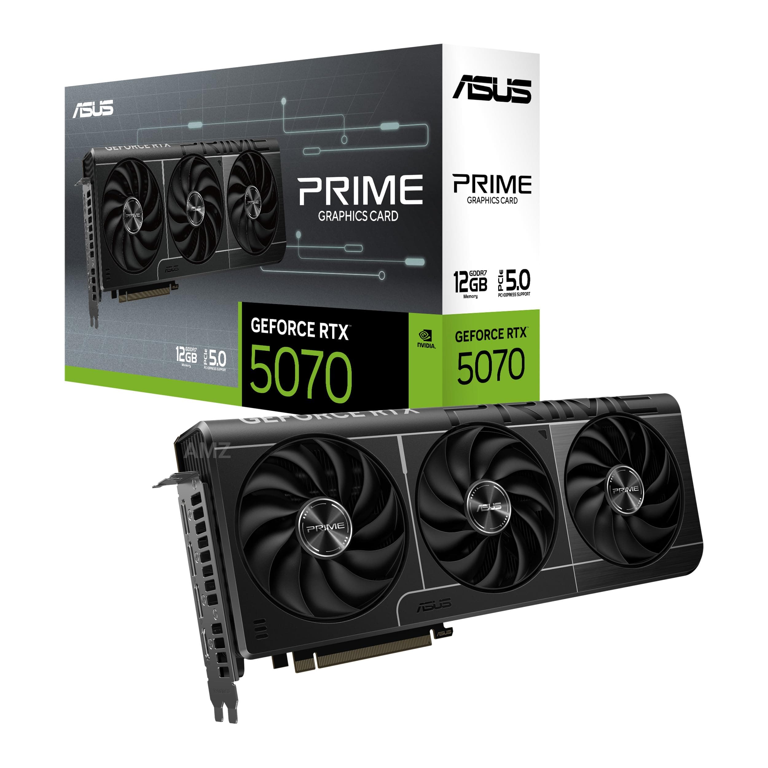 ASUS Prime GeForce RTX 5070 12GB GDDR7 Gaming Grafikkarte (NVIDIA Blackwell Architektur und DLSS 4, 2,5-Slot Design, SSF, PCIe 5.0, 3X DisplayPort 2.1b, 1x HDMI 2.1b, PRIME-RTX5070-12G) Bild 2