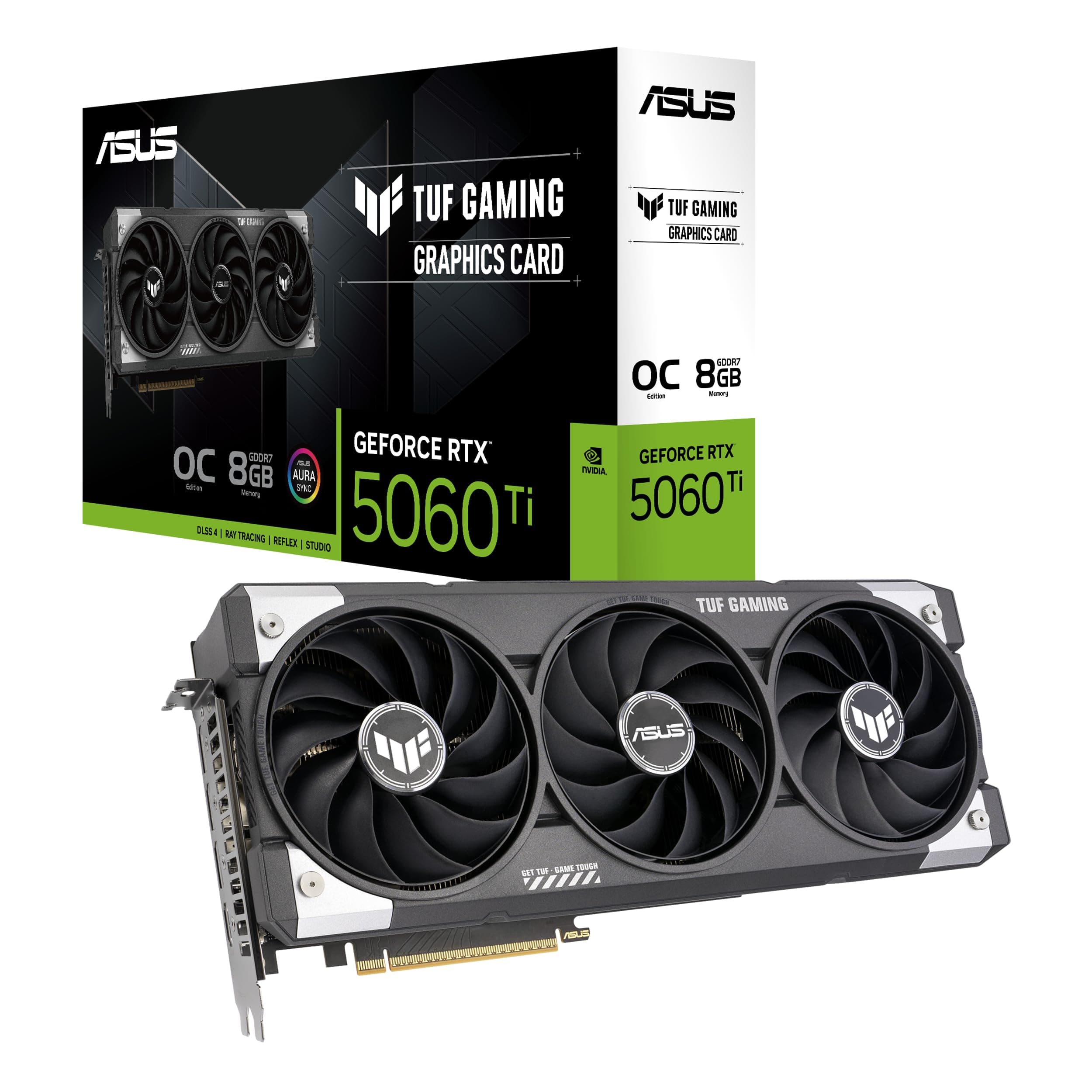 ASUS TUF Gaming GeForce RTX 5060 Ti OC Edition 8GB GDDR7 Gaming Grafikkarte (Nvidia GeForce RTX5060 Ti DLSS 4, 3,1-Slot Design, PCIe 5.0, 3X DisplayPort 2.1b, 1x HDMI 2.1b, TUF-RTX5060TI-O8G-GAMING) Bild 2