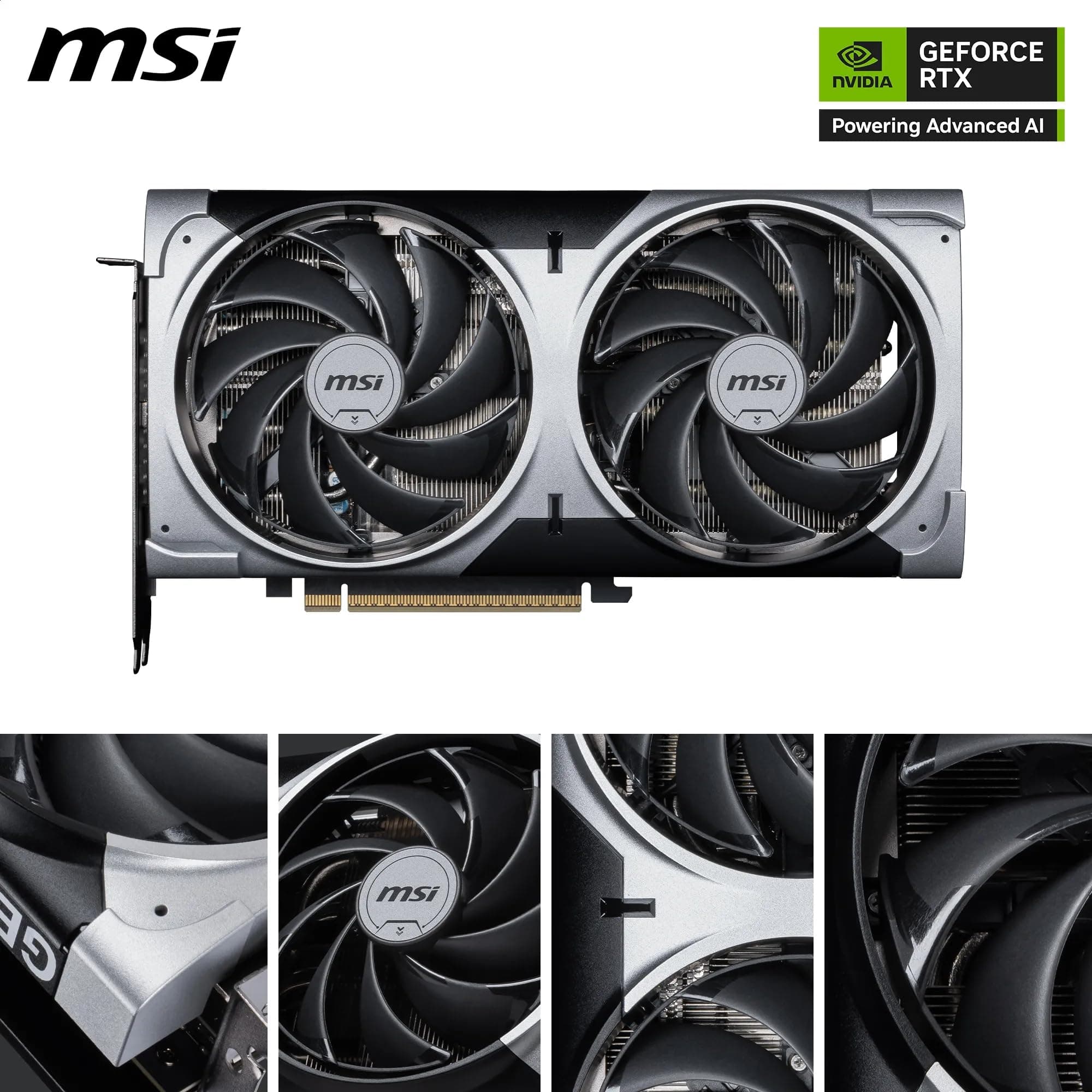 MSI GeForce RTX 5070 12G Ventus 2X OC - 12GB GDDR7 (28Gbps/192-bit), PCIe 5, Boost: 2542 MHz, HDMI 2.1b, DisplayPort 2.1b Bild 3