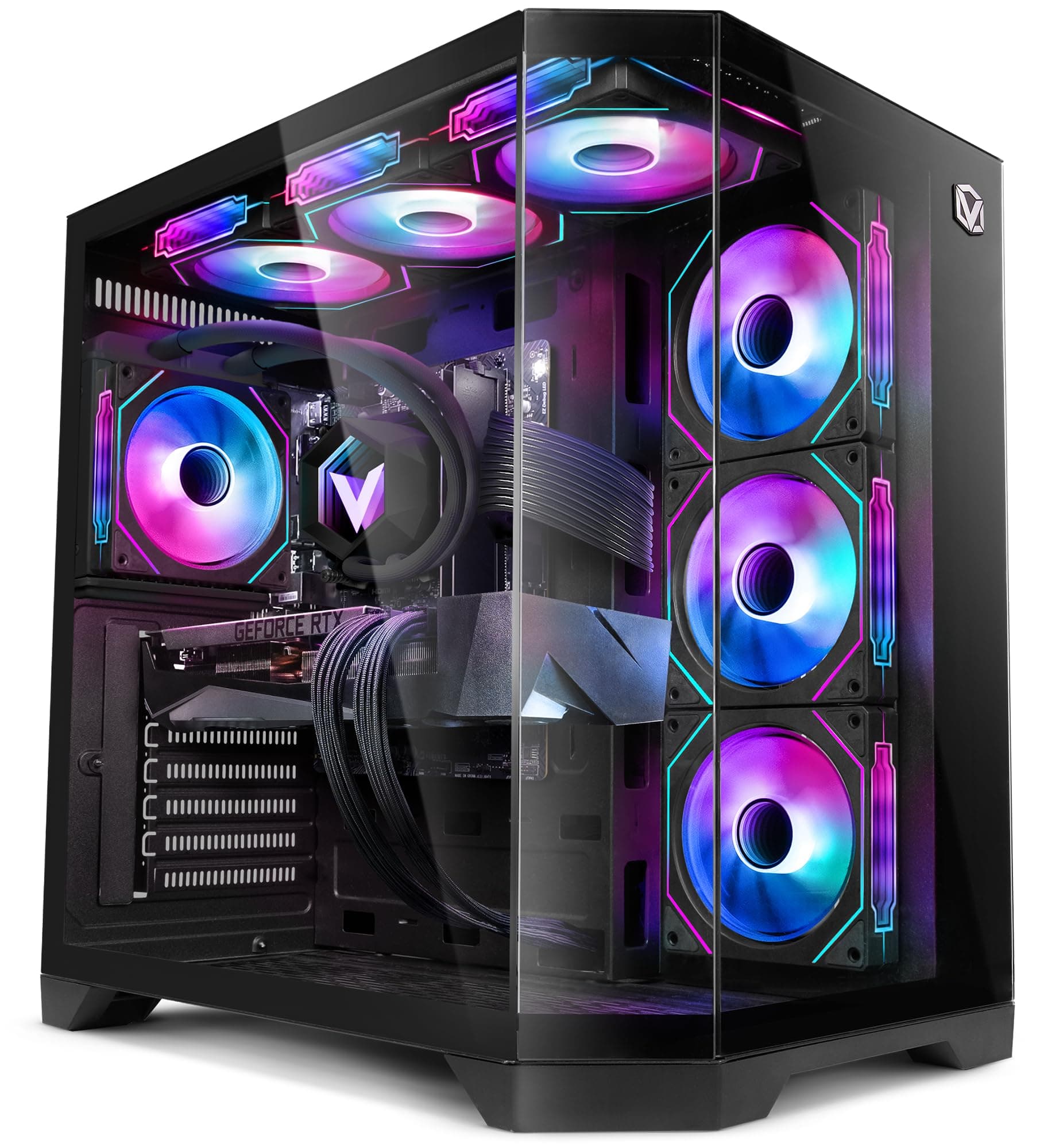 Vibox IV-566 Gaming PC • AMD Ryzen 7 5700X 8-Kern • Nvidia RTX 5080 16GB • 32GB RAM • 1TB NVMe M.2 SSD • Windows 11 • WLAN 6 + Bluetooth 5.4 Schwarz 1 TB 32 GB Nvidia GeForce RTX 5080 Windows 11 Home