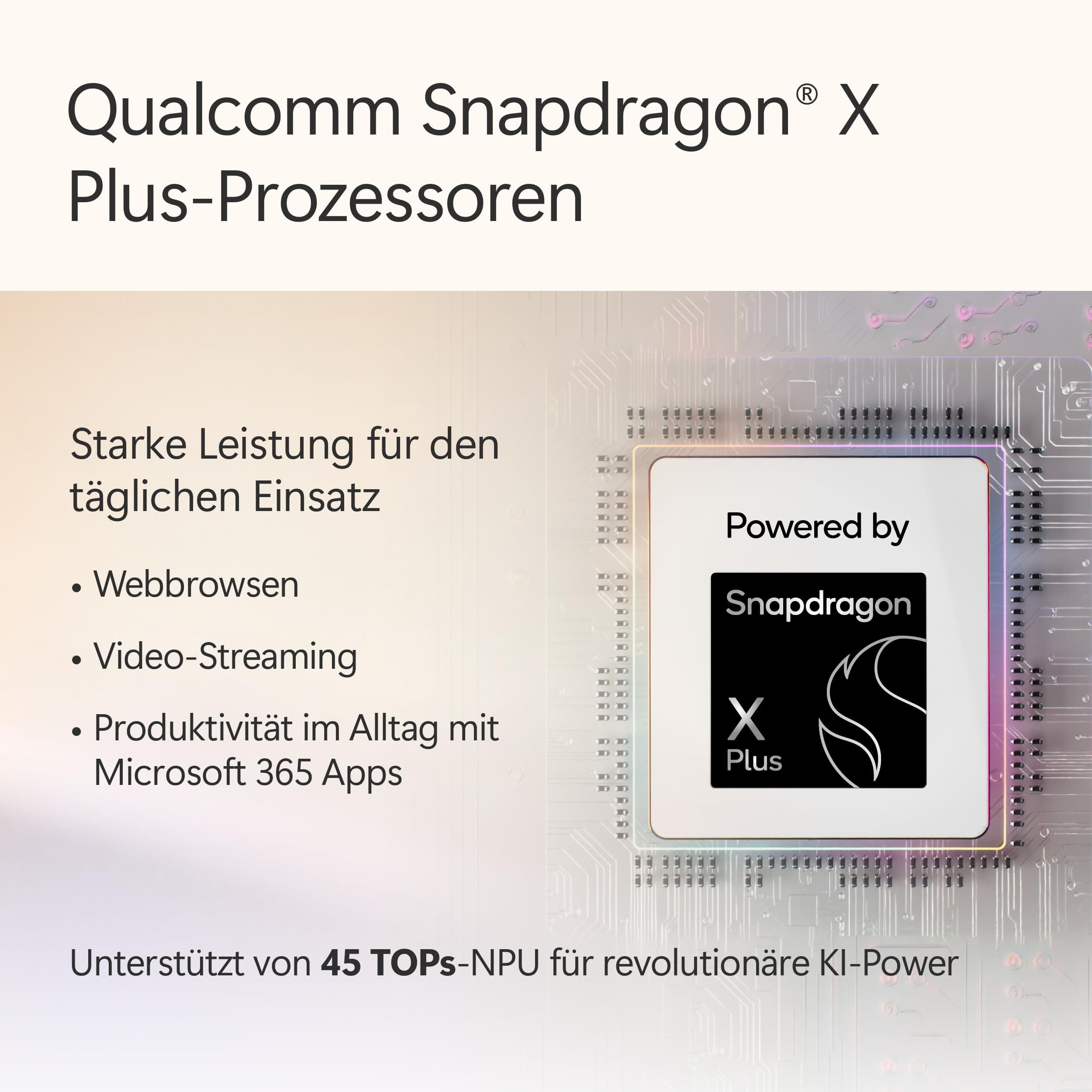 Microsoft Surface Pro | Copilot+ PC | 12” LCD Touchscreen | Snapdragon® X Plus | 16GB RAM | 512GB Speicher | Neuestes Modell | Platin Snapdragon X Plus (8-Kern) | 12'' LCD Touchscreen 16GB RAM | 512GB Speicher Platin Bild 2