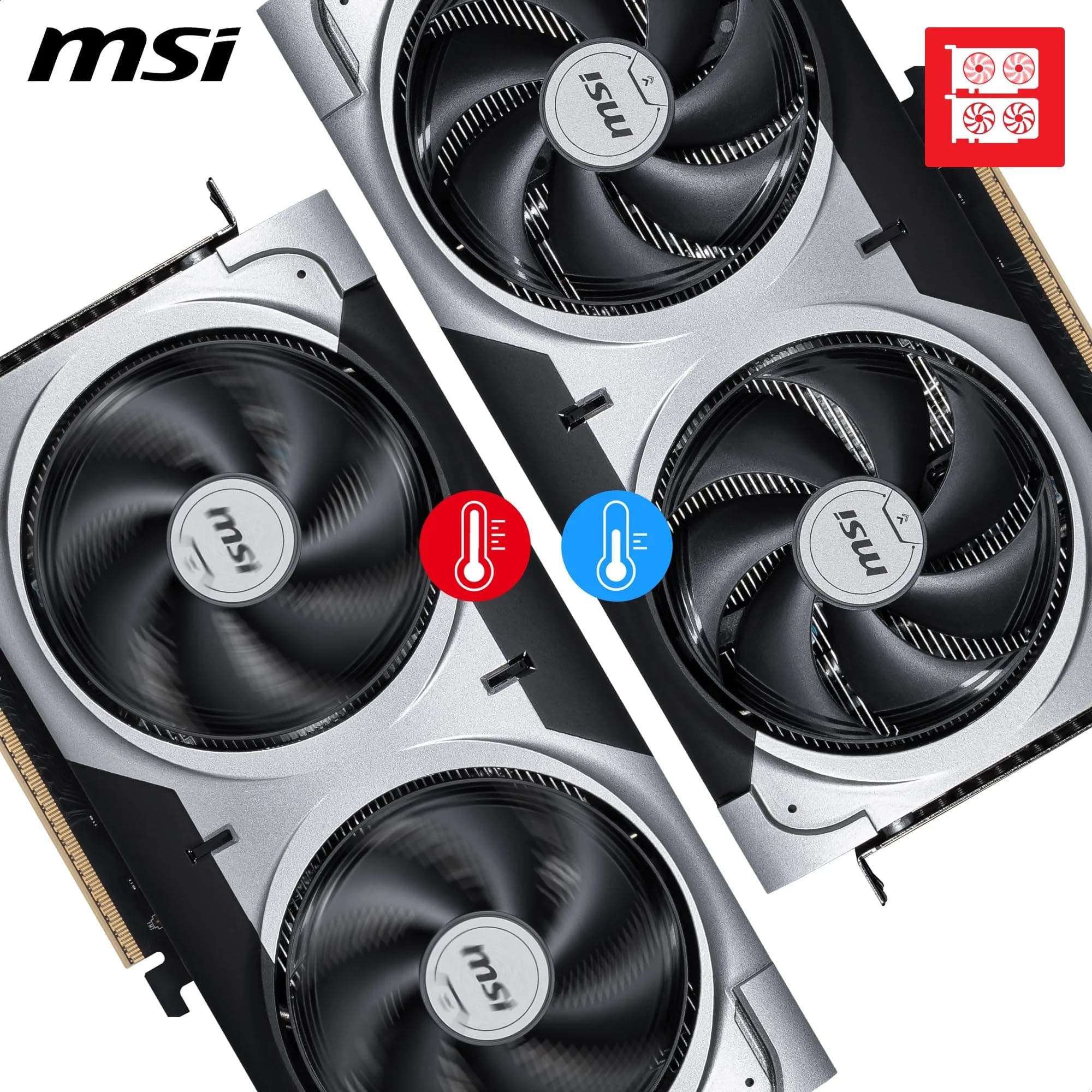 MSI GeForce RTX 5060 Ti 16G Ventus 2X OC Plus - 16GB GDDR7 (28Gbps/128-bit), PCIe 5, Boost: 2602 MHz, HDMI 2.1b, DisplayPort 2.1b, Extra Core-Pipes Bild 5
