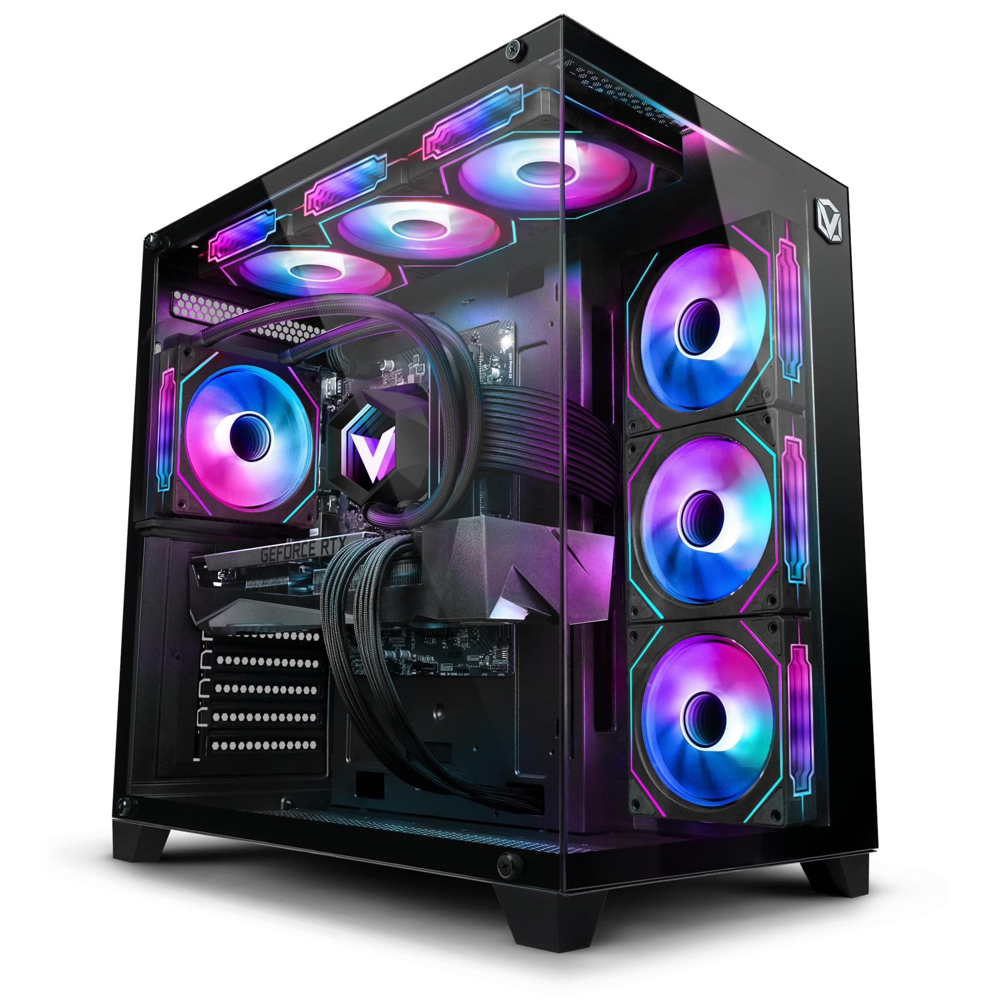 Vibox VIII-23 Gaming PC • Intel Core i9 12900KF 16-Kern • Nvidia RTX 5070 Ti 16GB • 32GB RAM • 1TB NVMe SSD • Windows 11 • WLAN 6 + Bluetooth 5.4 Schwarz 1 TB 32 GB RTX 5070 Ti Windows 11 Home