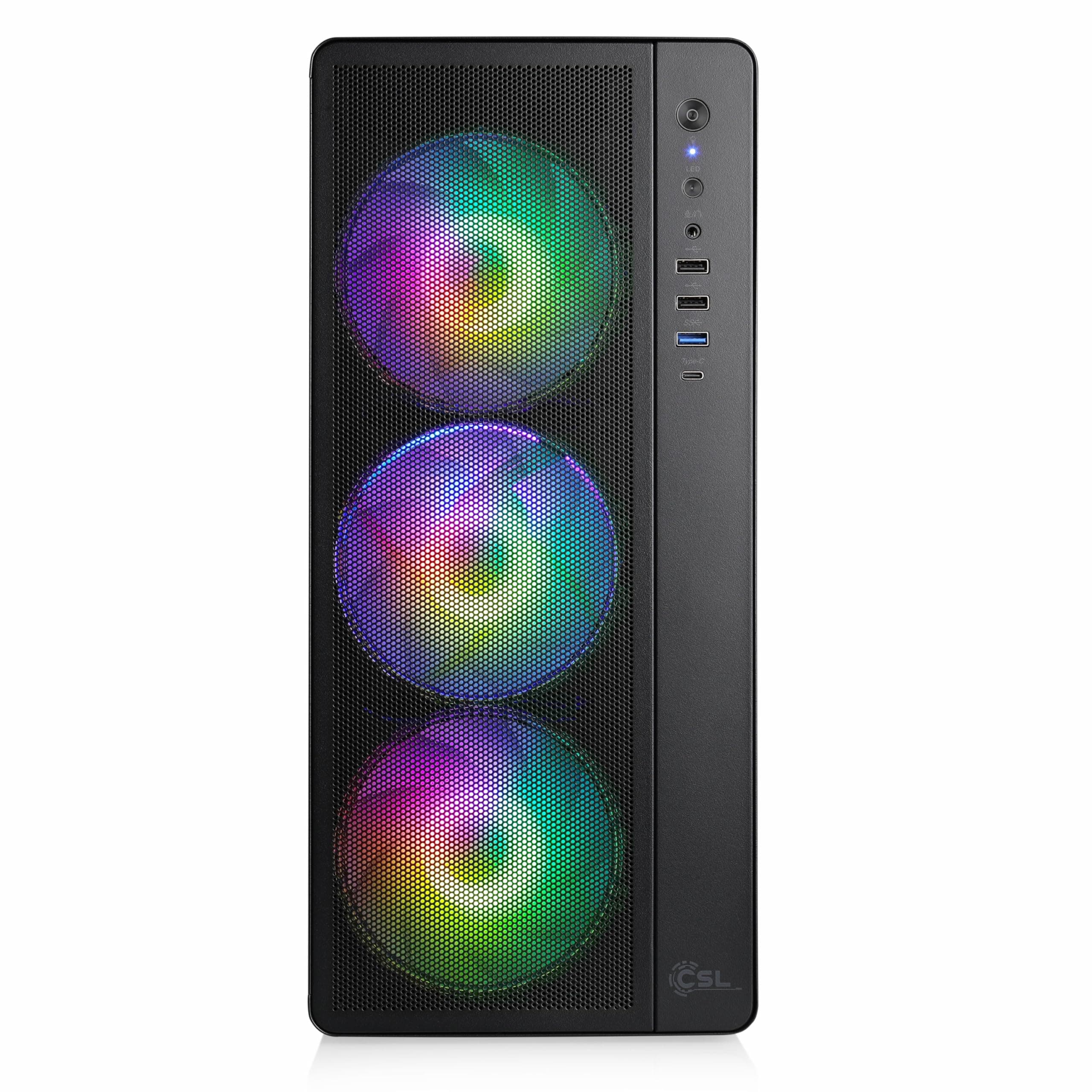 Gaming PC mit Windows 11 Pro | AMD Ryzen 7 5700 8X 3.7 GHz | RTX 5060 | 1000 GB M.2 NVMe | 16 GB DDR4 RAM | Computer für Zocker, Gamer Desktop Rechner zum Spielen | A16002 Bild 3