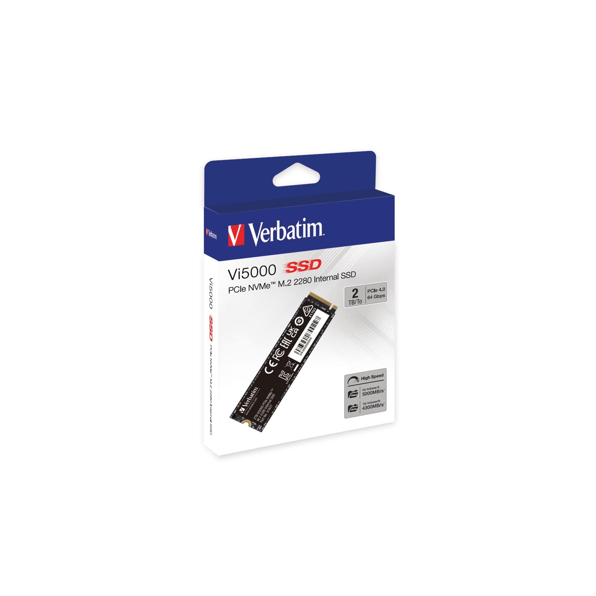 Vi5000 2 TB, PCI Express 4.0 3D NAND NVMe M.2 SSD