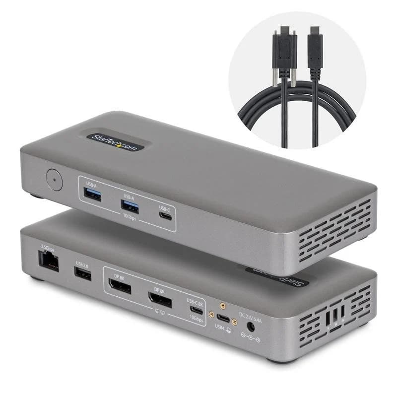 Laptop-Station StarTech.com 208UE-USB4-DOCK USB4 10 Gbit/s 8K Ultra HD